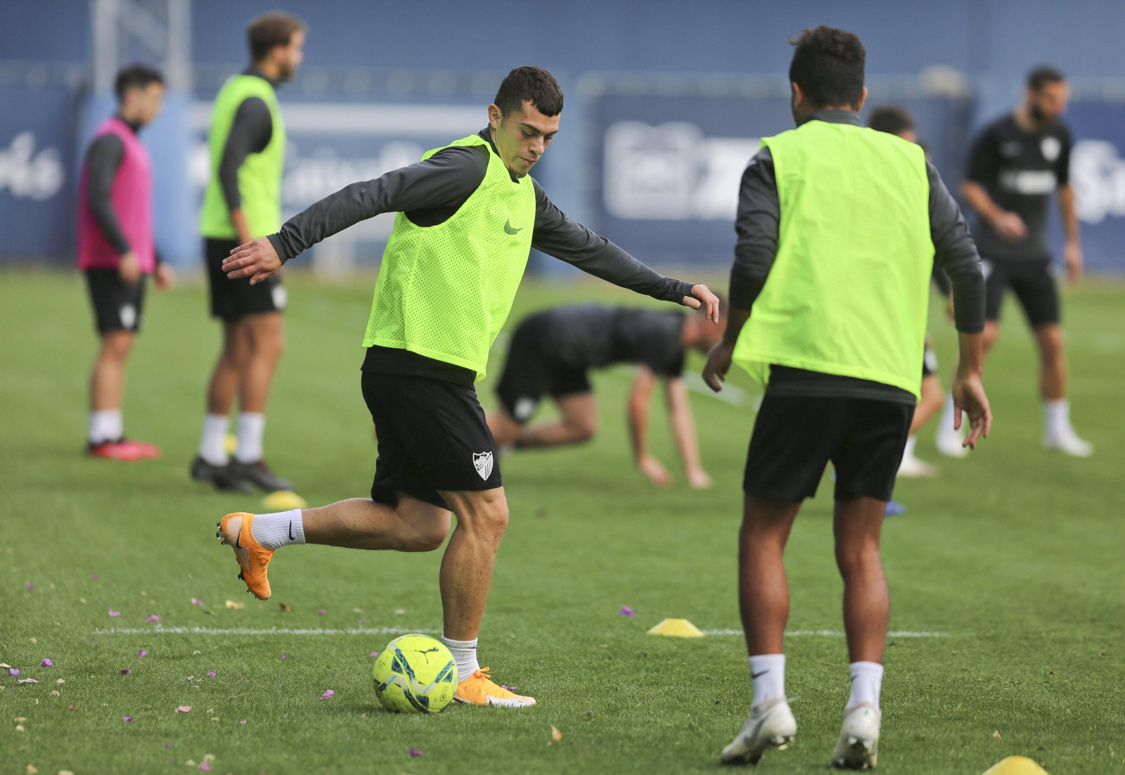 Yanis Rahmani, en el entrenamiento del pasado viernes.