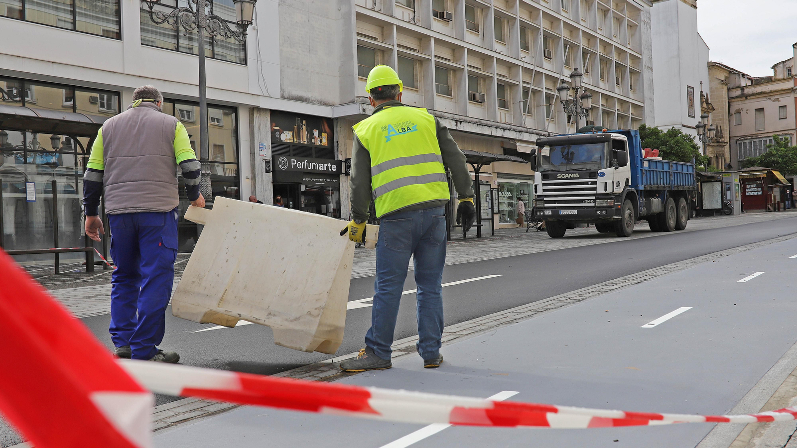 Imágenes de la apertura al tráfico de las calles Corredera, plaza Esteve, Santa María y Cerrón.