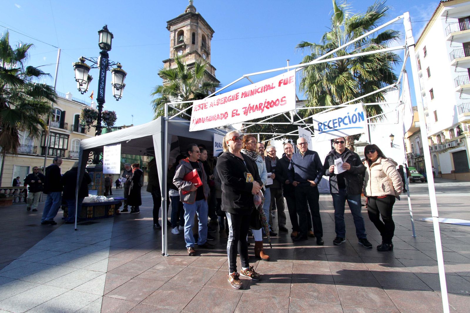 La protesta de Pro Derechos Humanos, con una carpa instalada en la Plaza Alta.