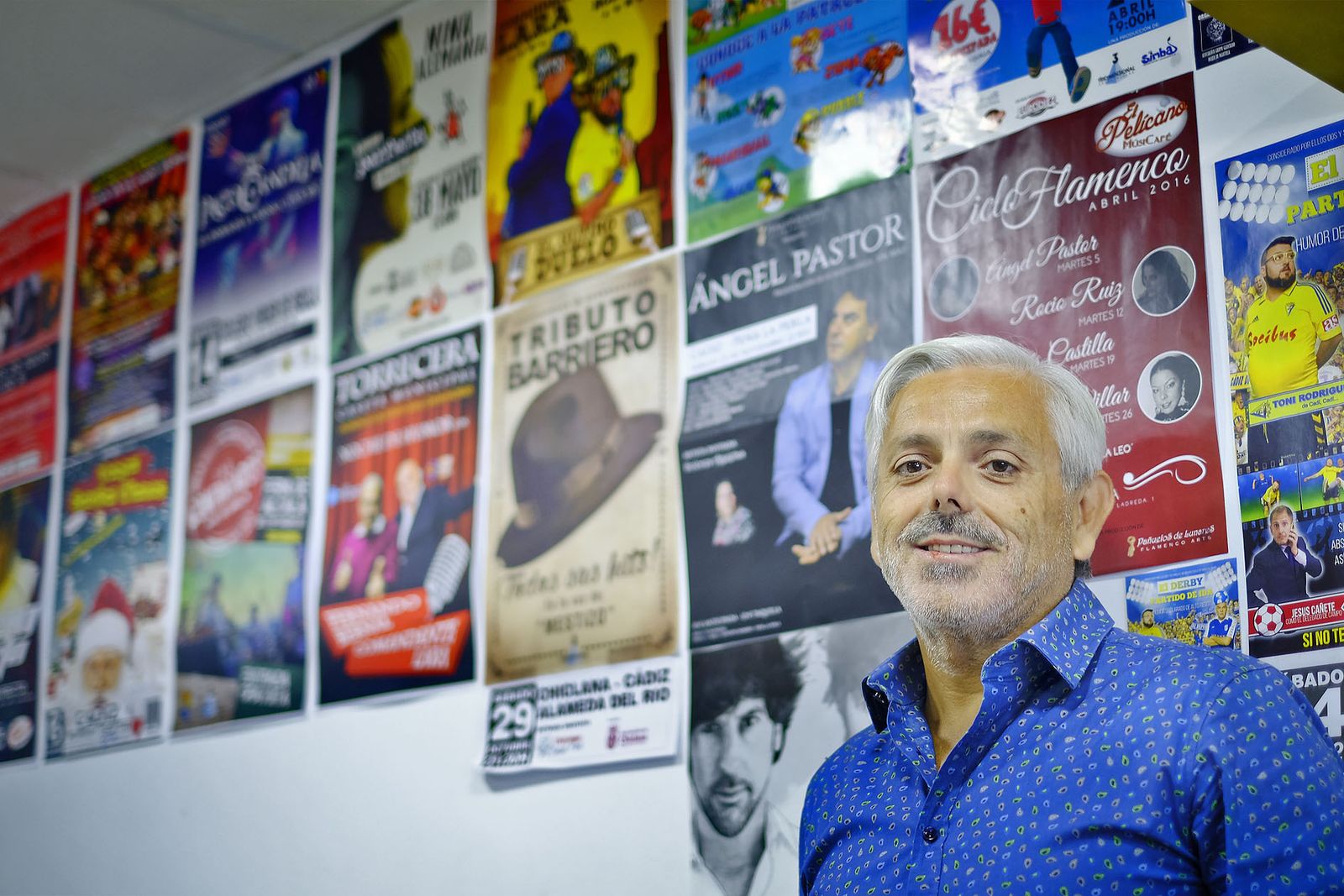 Juan Carlos Portela en su oficina de Tridimensional Espectáculos del Paseo Marítimo.