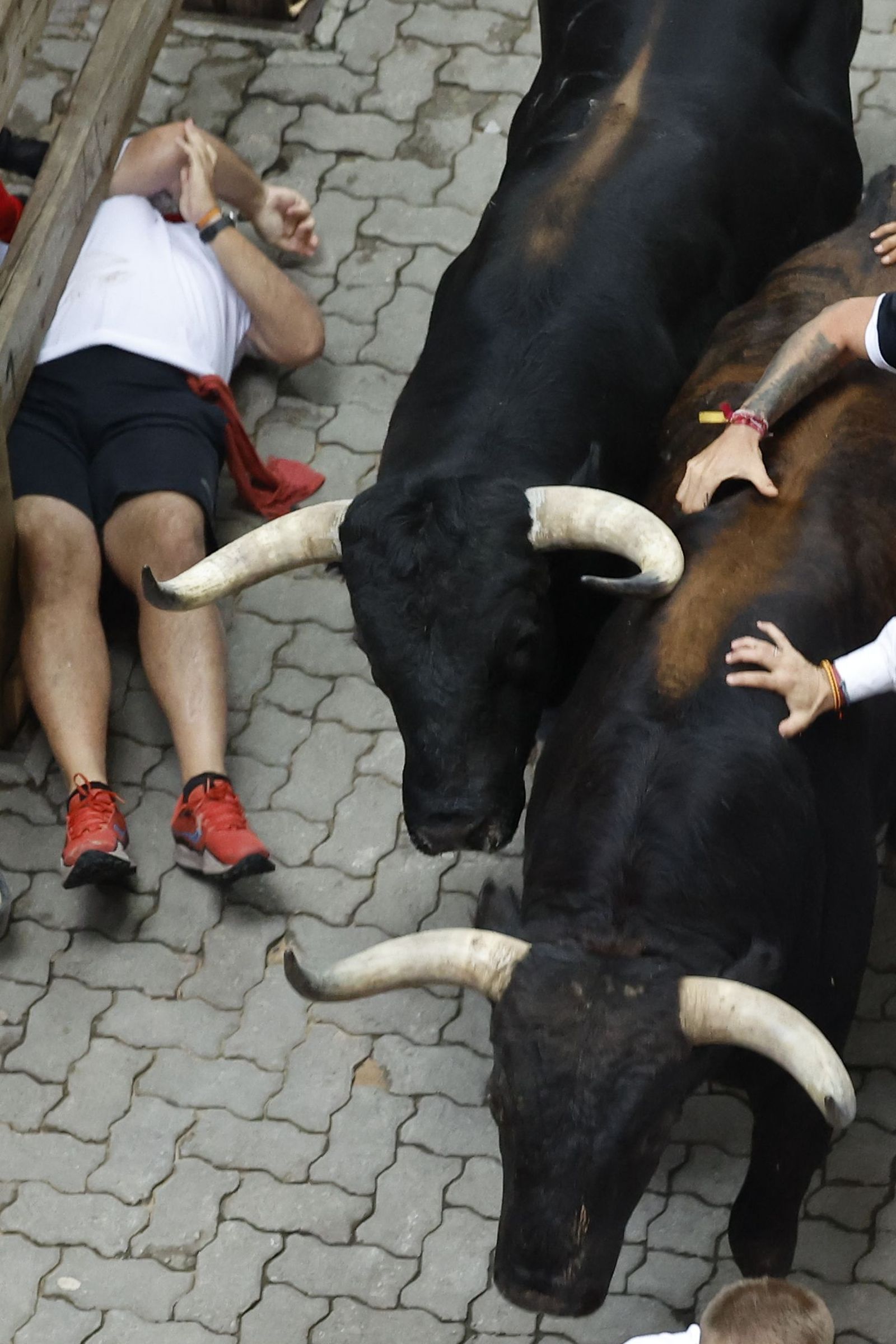 Las imágenes del encierro de los toros de Victoriano del Río en los sanfermines 2024