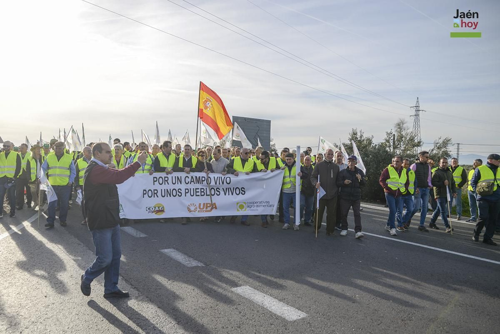 El campo protesta en Jaén por las medidas de la PAC. | PERAGÓN