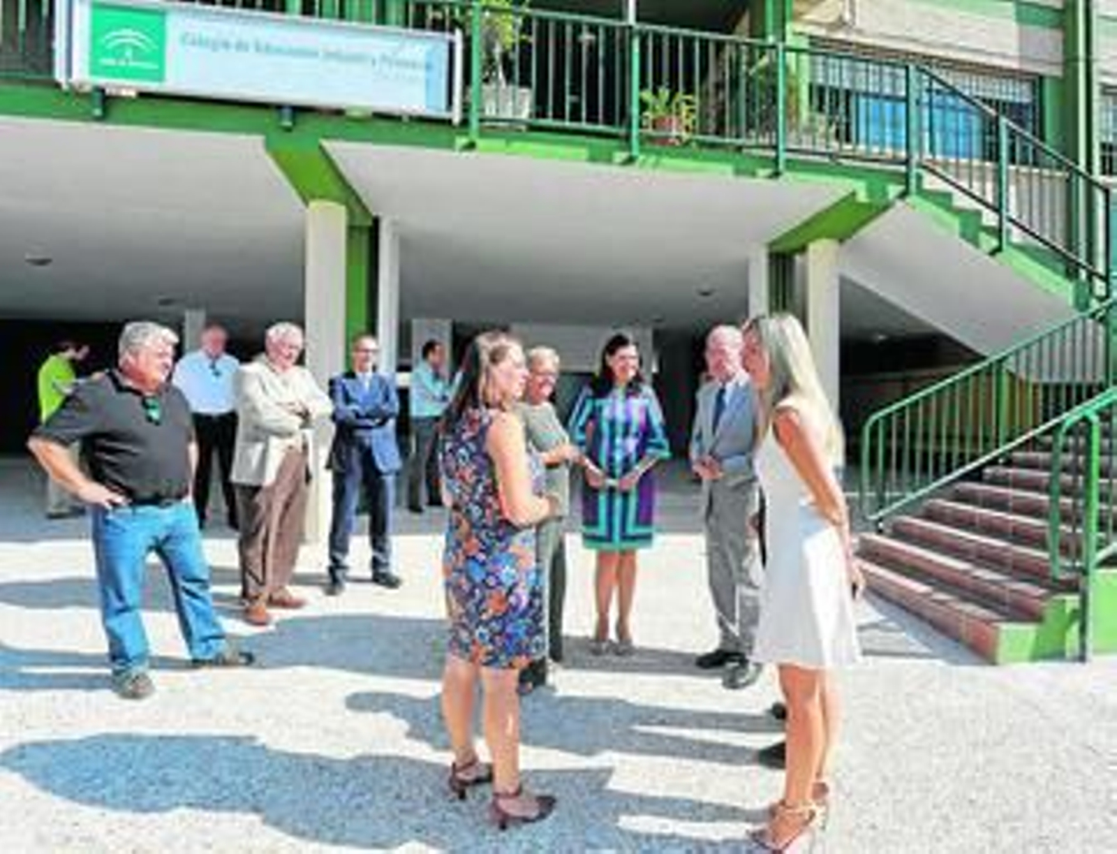Alba y De la Torre, en su visita al colegio Los Prados.