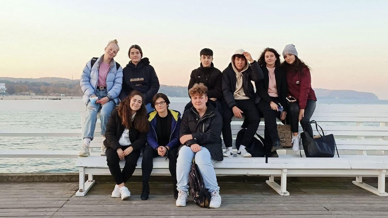 Algunos de los participantes del proyecto de Eramus + "Youth exchange culture"