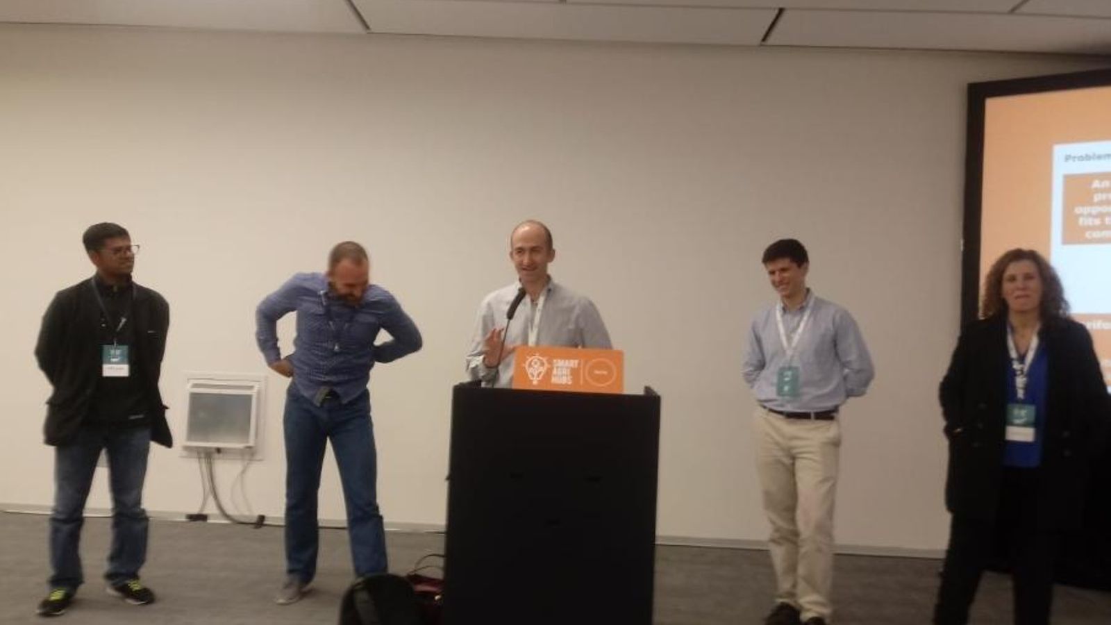 El presidente de Hispatec, José Luis Molina, durante la presentación de uno de los 'Flagship Innovation Experiments'.