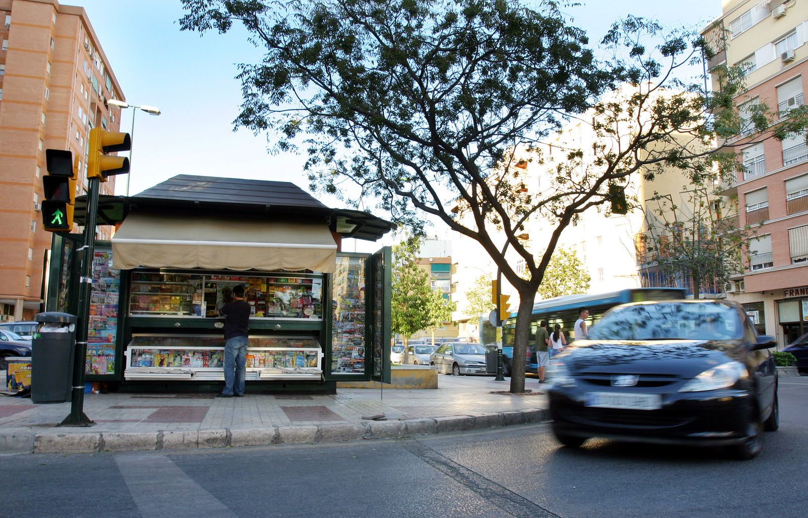 Un quiosco en la avenida de Velázquez