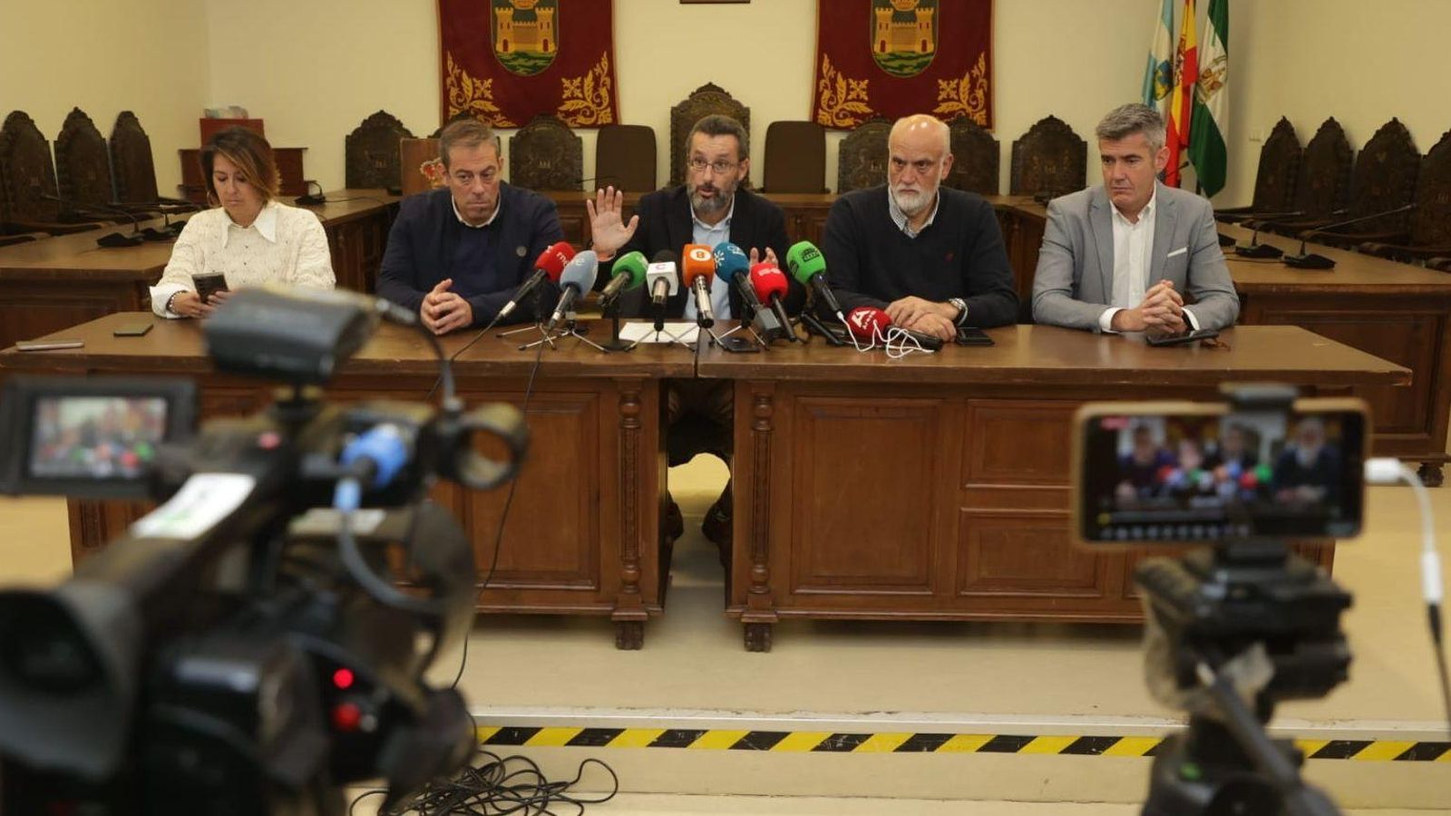 Zuleica Molina, Juan Macías, Juan Franco, Javier Vidal y Sebastián Hidalgo, este martes