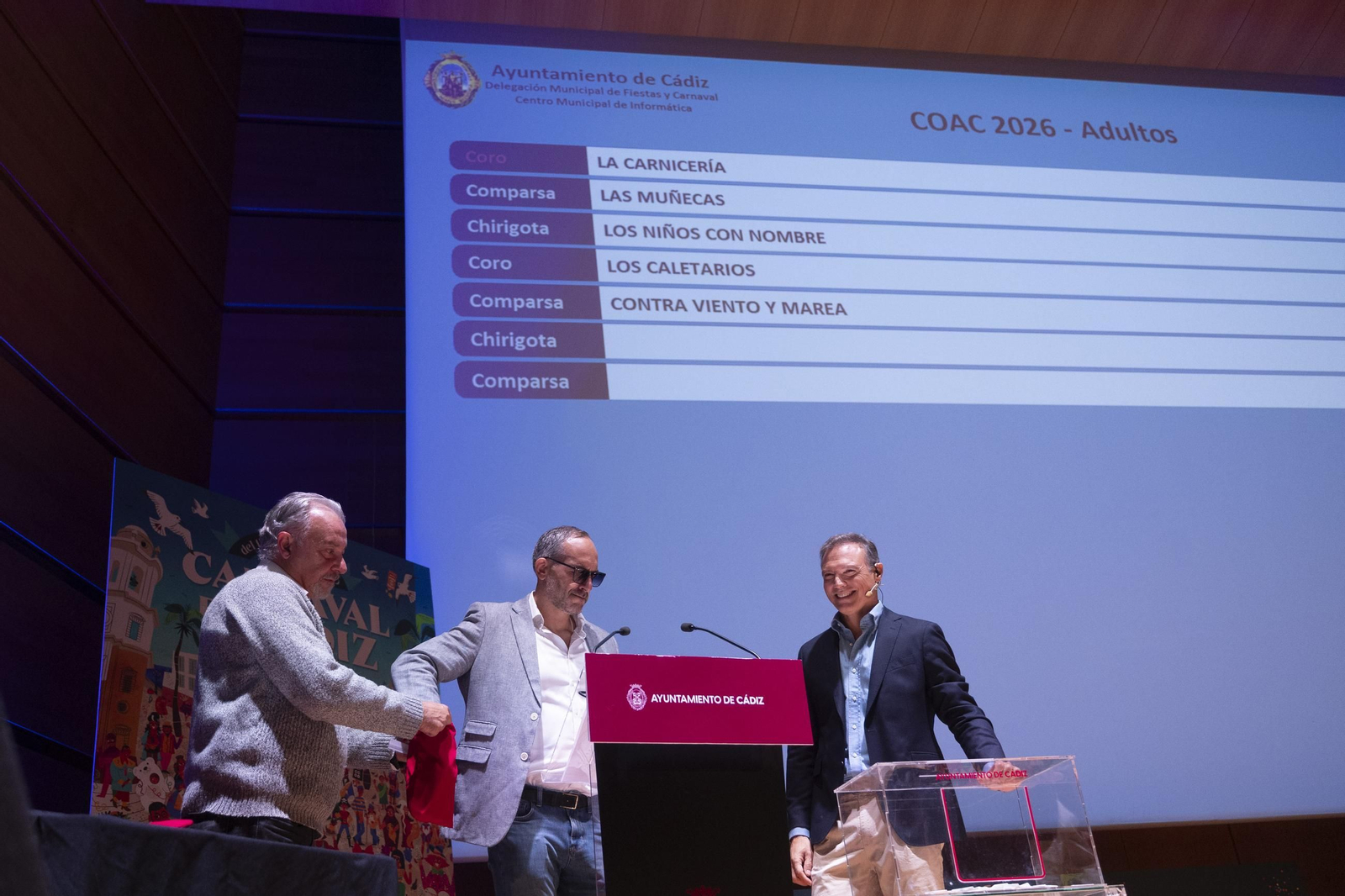 Las imágenes del sorteo del ordel de actuación del COAC 2026
