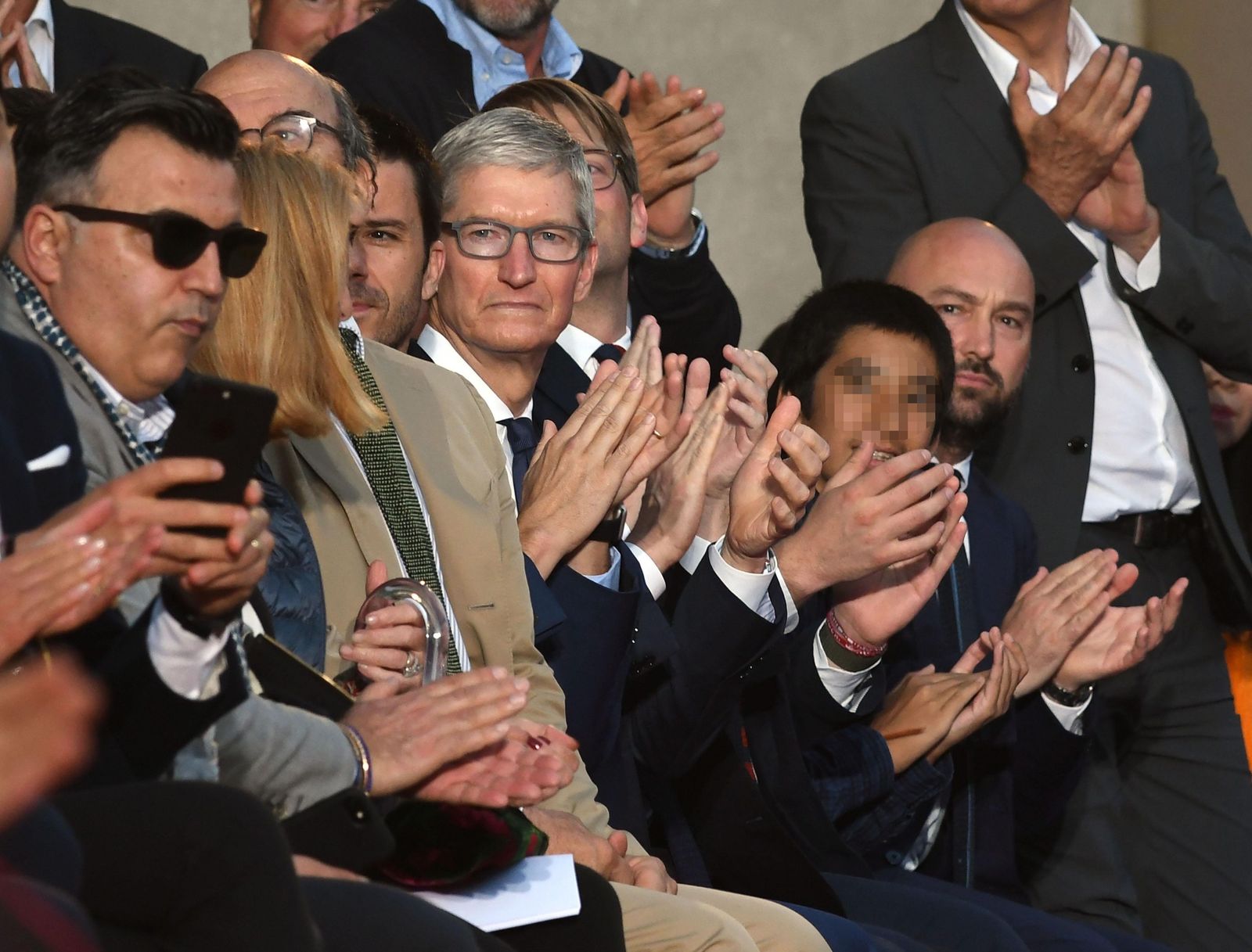 'Front row' del desfile de Roberto Cavalli.