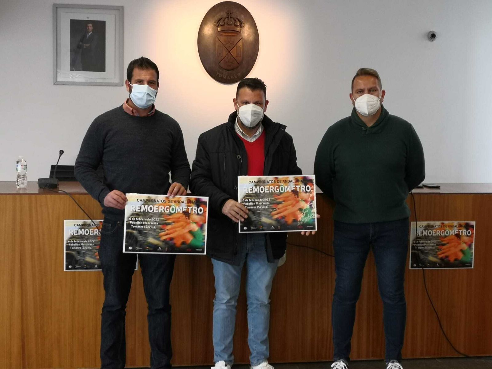 Un momento de la presentación del Andaluz de remoergómetro en Tomares.