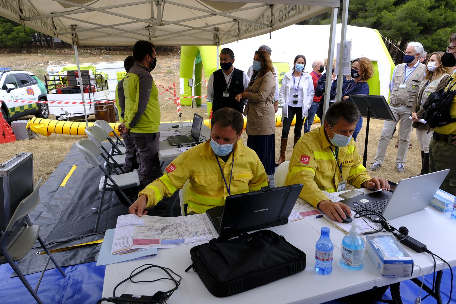 Fotogalería simulacro incendio forestal. Parque periurbano de Castala. Berja (Almería)