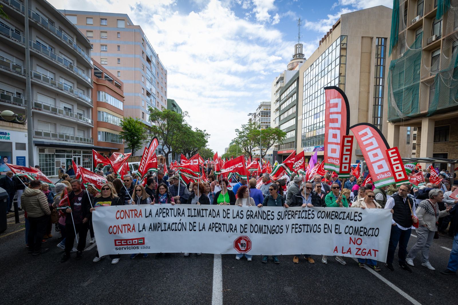 Imágenes de la manifestación del 1 de Mayo en Cádiz