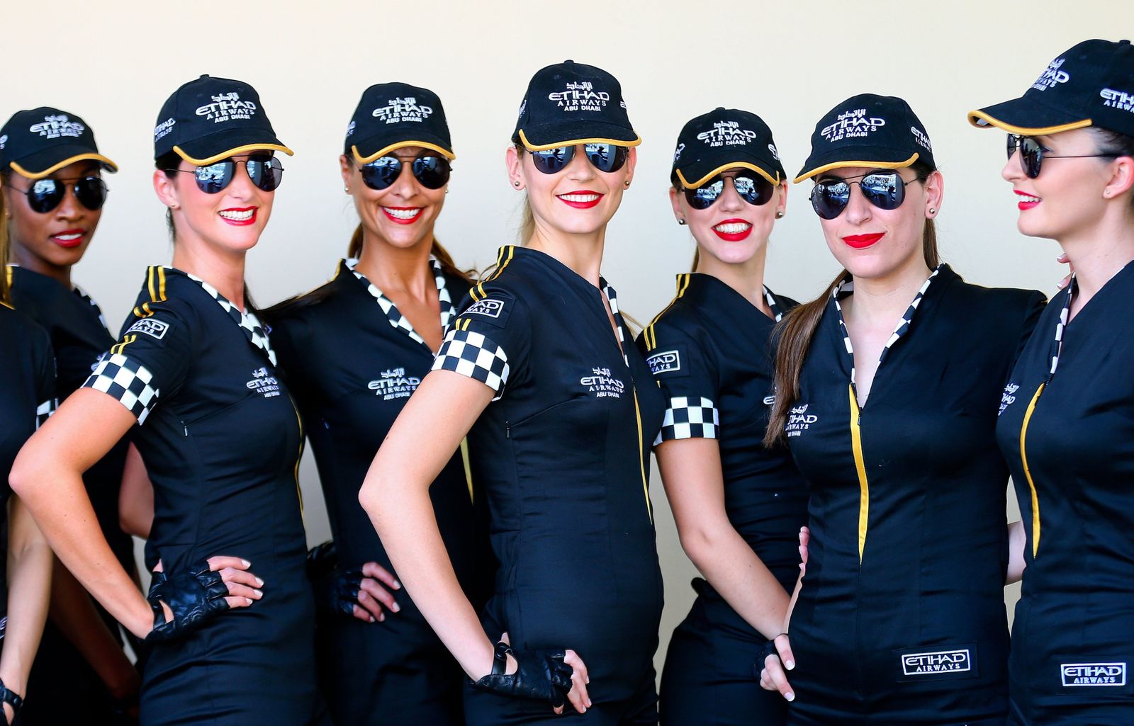 Las azafatas del Gran Premio de Abu Dhabi.