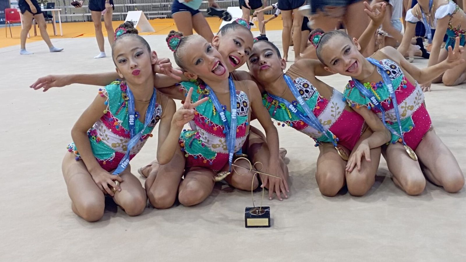 Las gimnastas onubenses cumplieron con creces en este Nacional.