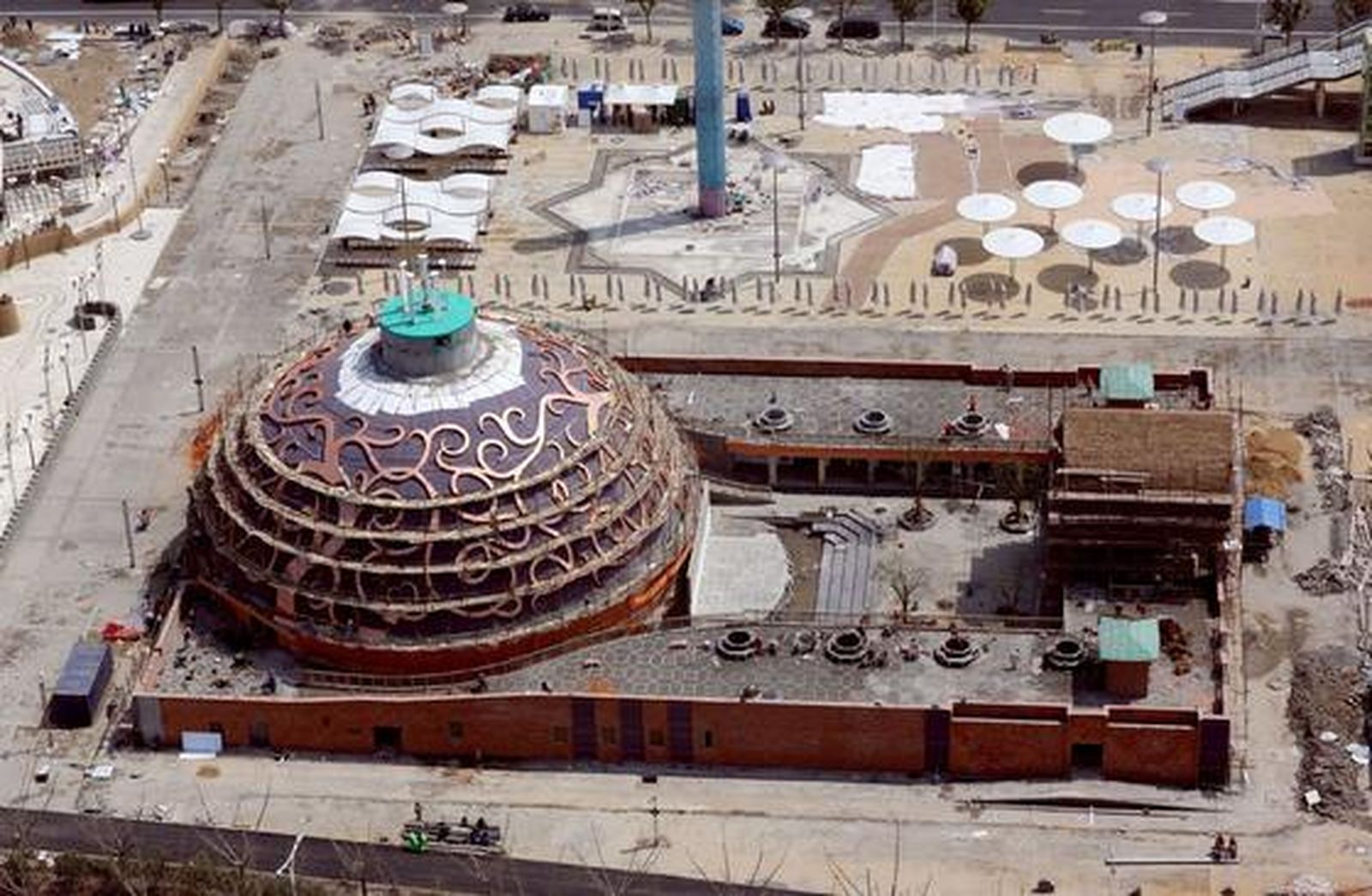 Vista aérea del Pabellón Indio.

Foto: AFP Photo