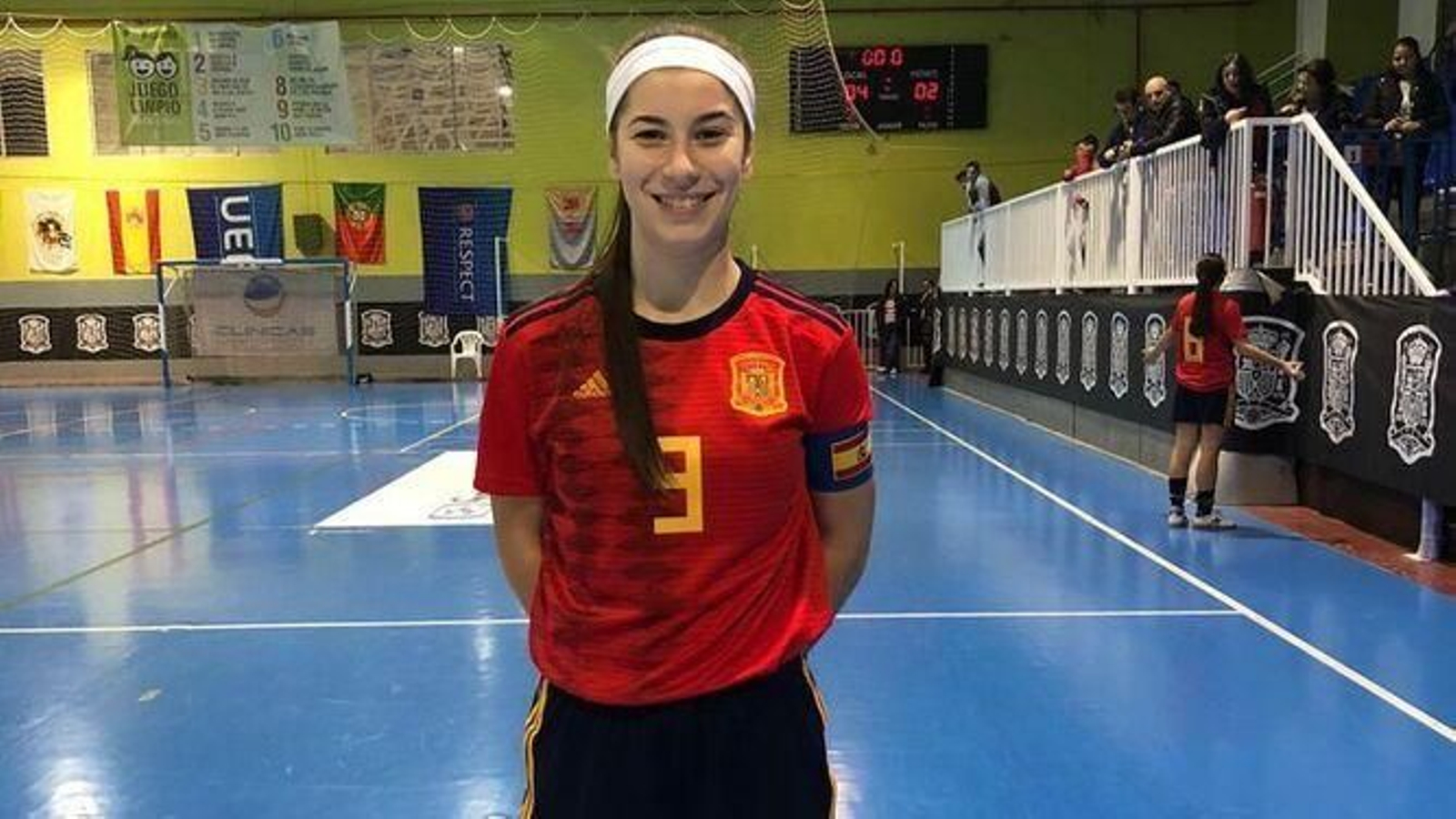 Eva González, con la selección española.