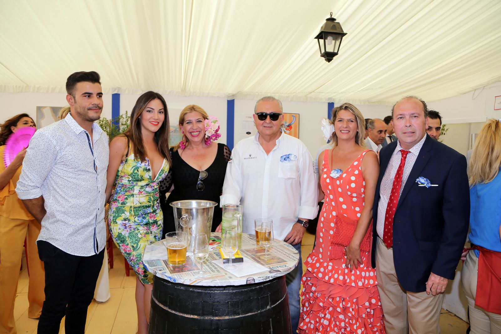 Fran Soto, Sonia González, Rosa Prieto, Francisco Soto, delegado comercial de Diario de Cádiz, María del Carmen Prieto y Benjamín Sánchez