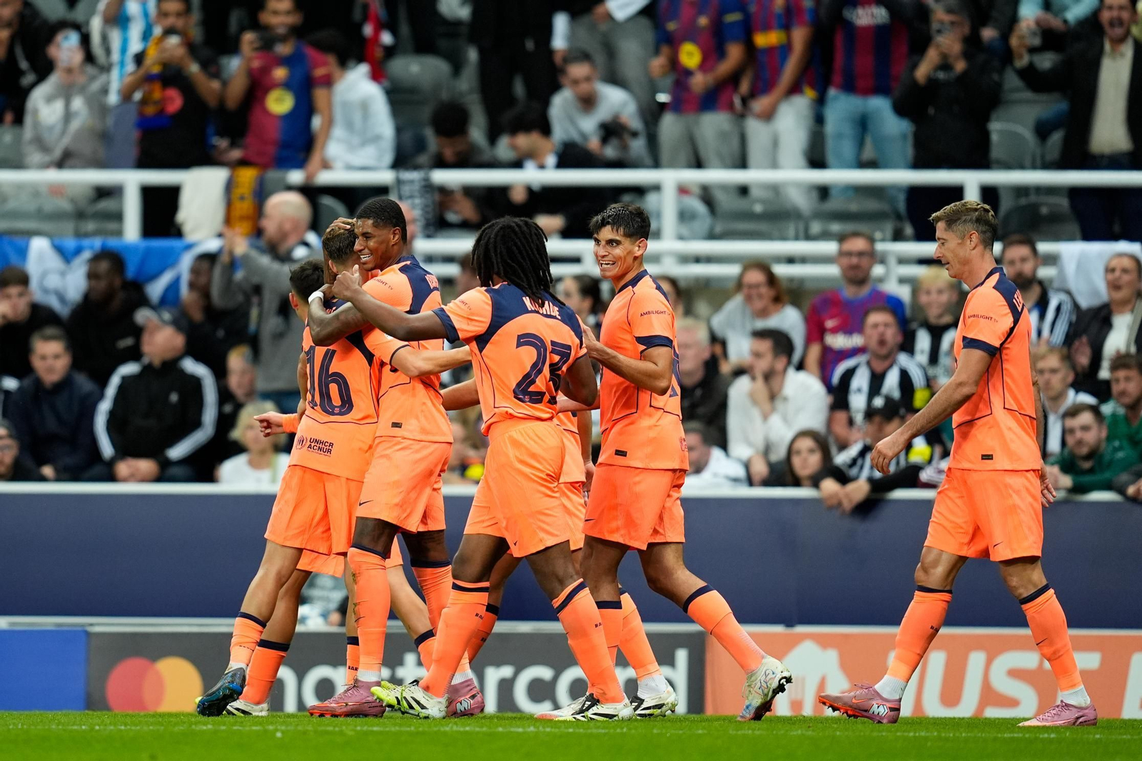 Las fotos del Newcastle-Barcelona