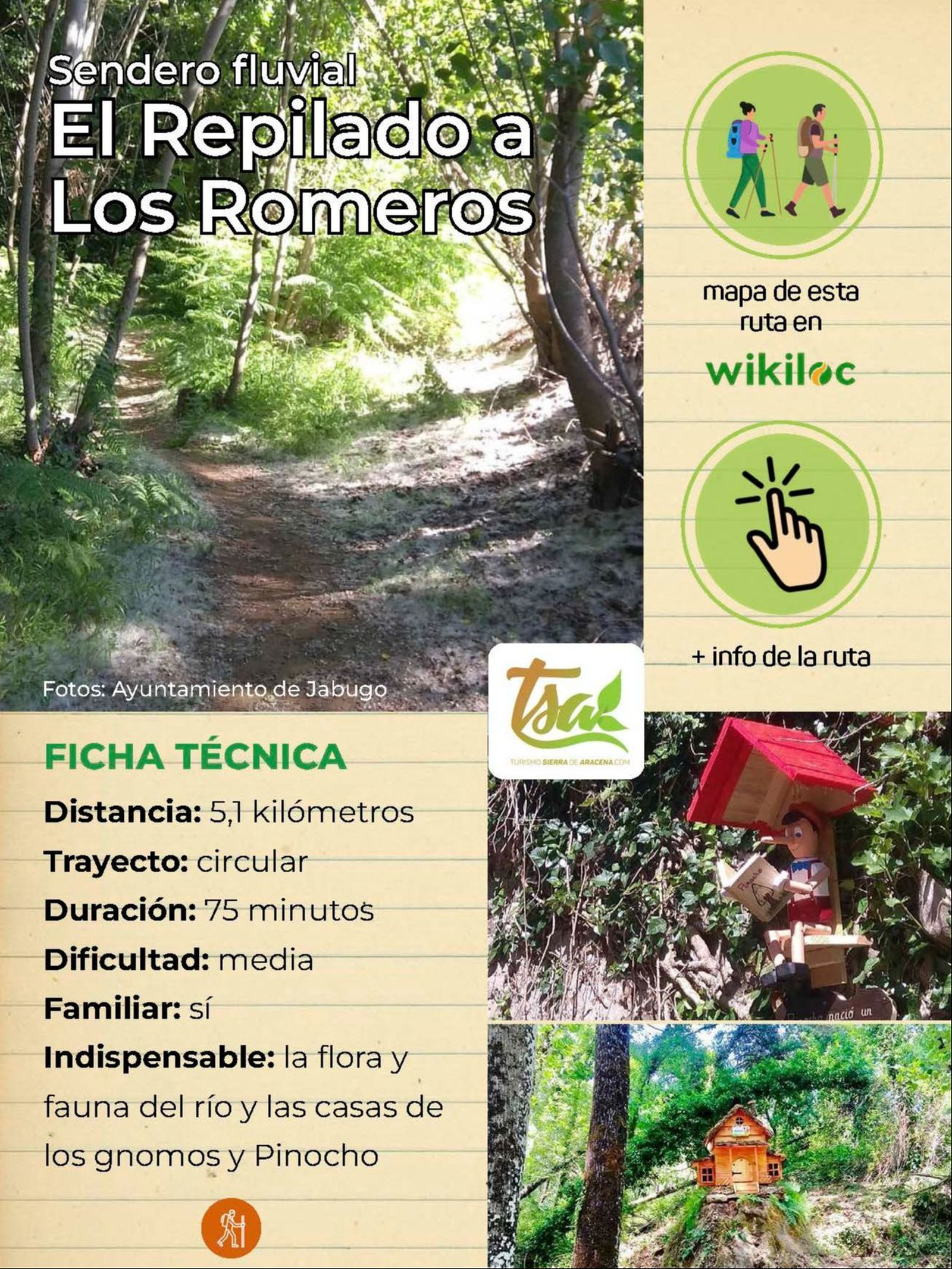 Sendero fluvial El Repilado-Los Romeros.