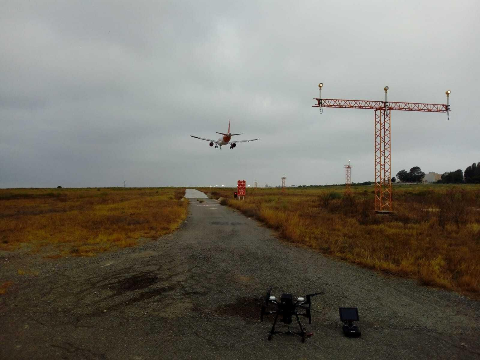 Inspección del aeropuerto a través de drones.
