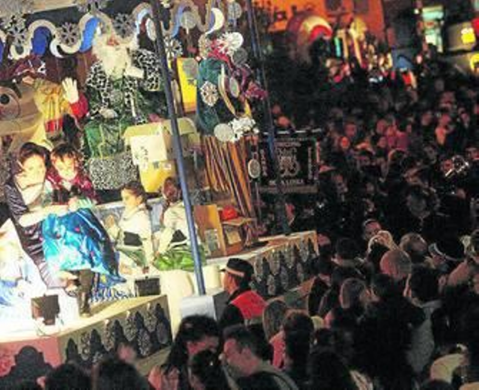 La carroza del rey Melchor, en la cabalgata del año pasado.