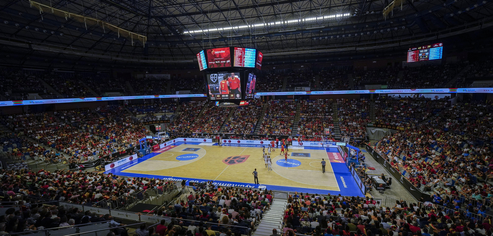 Imagen de la última visita de la selección masculina al Carpena.