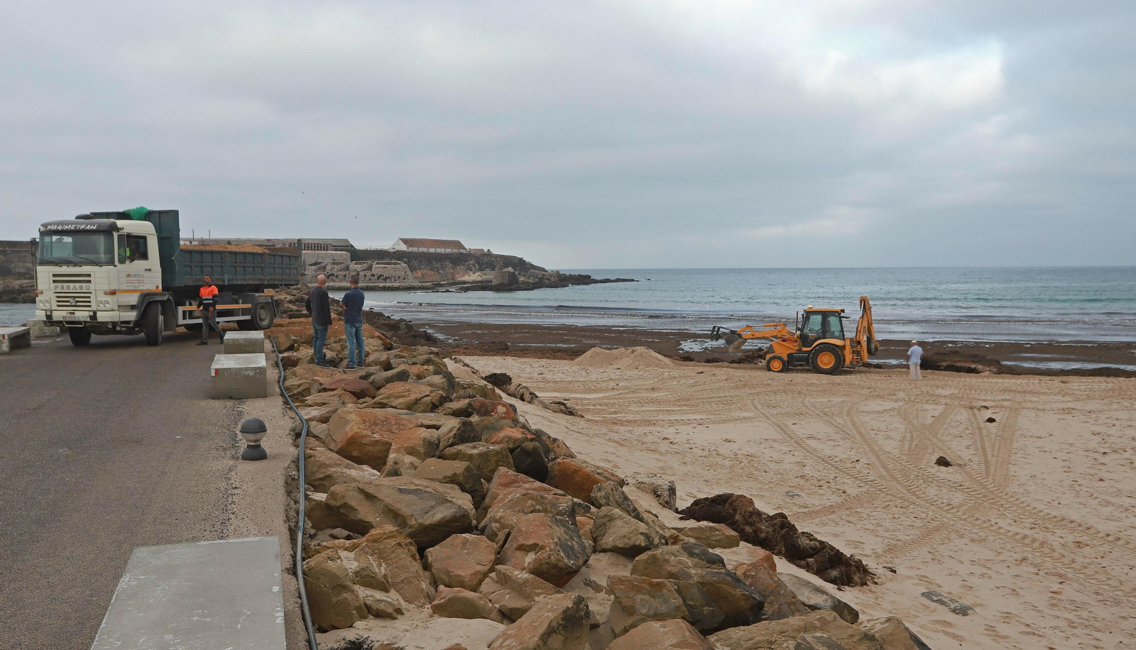 Las mejores fotos de la retirada de algas en las playas de Tarifa