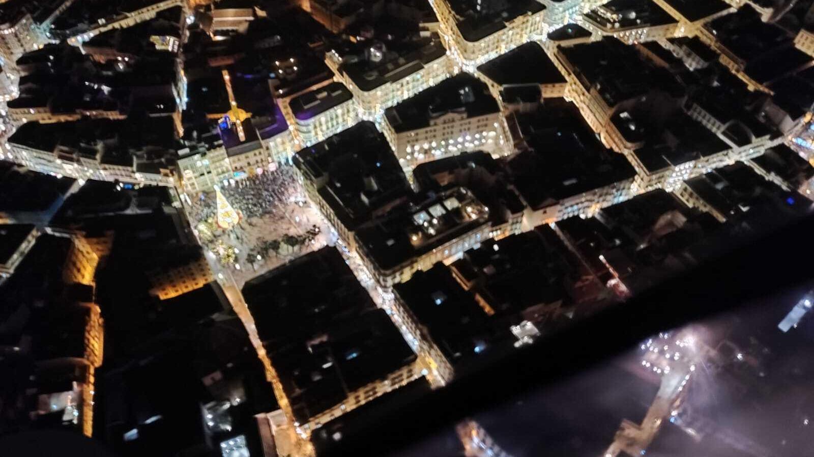 Vista aérea del Centro de Málaga el pasado sábado.