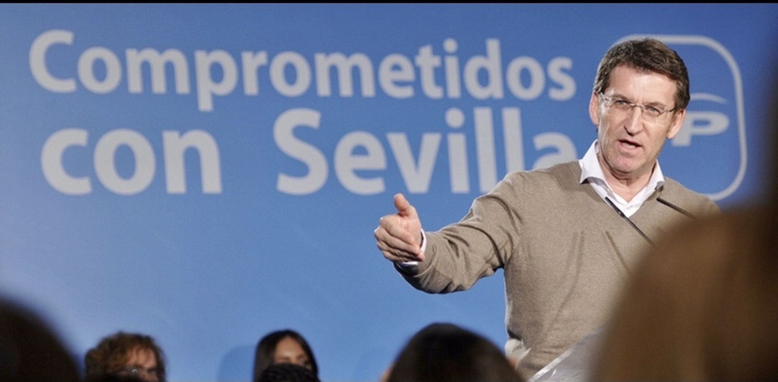 Alberto Núñez Feijóo en un acto en Sevilla