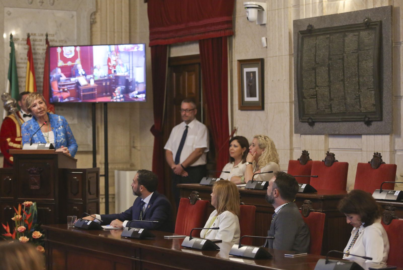 Homenaje a Celia Villalobos en el Ayuntamiento de Málaga (fotos)