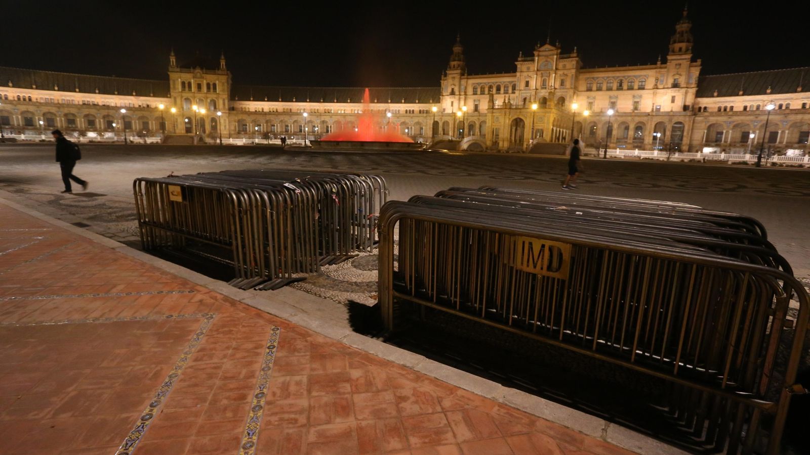 Vallas para la seguridad del concierto.