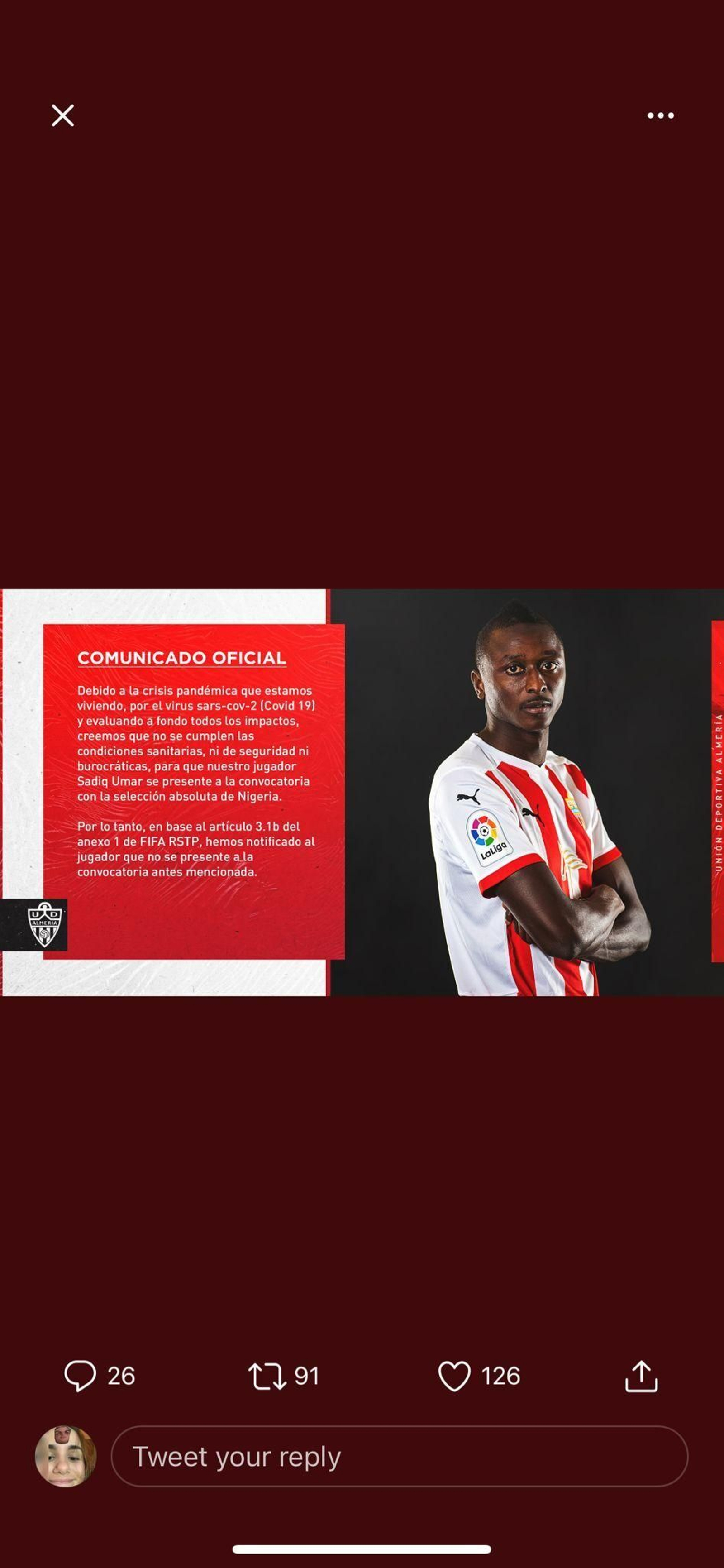 Comunicado rojiblanco.