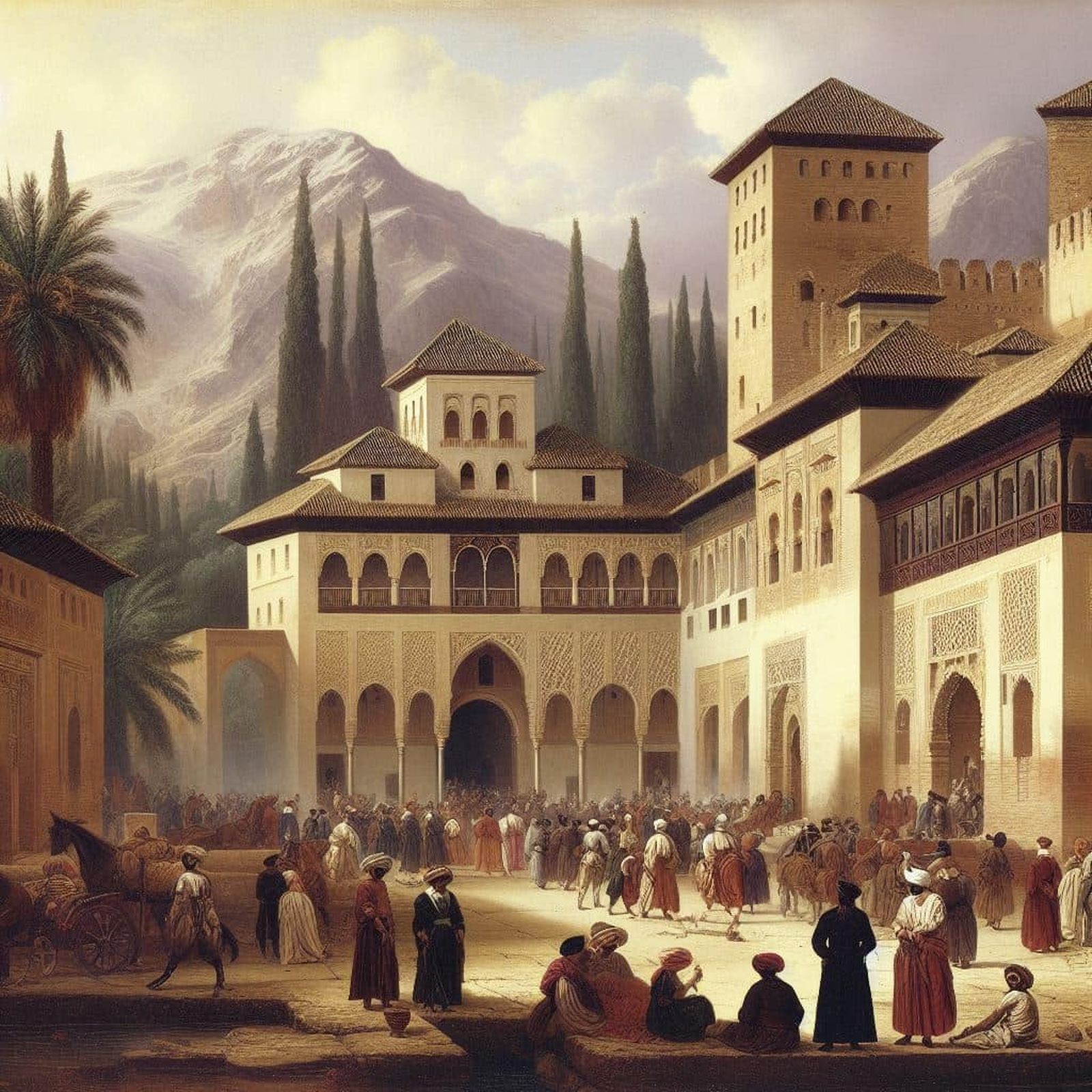 El río Darro navegable, el entierro de Isabel la Católica, Medina Elvira, una piscina en la Alhambra... Así es la Granada histórica para la Inteligencia Artificial