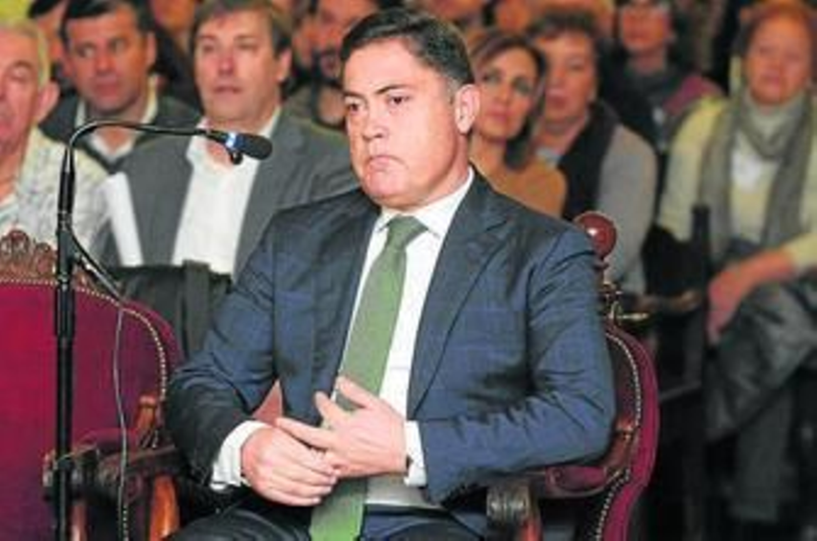El ex presidente de la Diputación de León Marcos Martínez, durante su declaración ayer en la Audiencia de León.