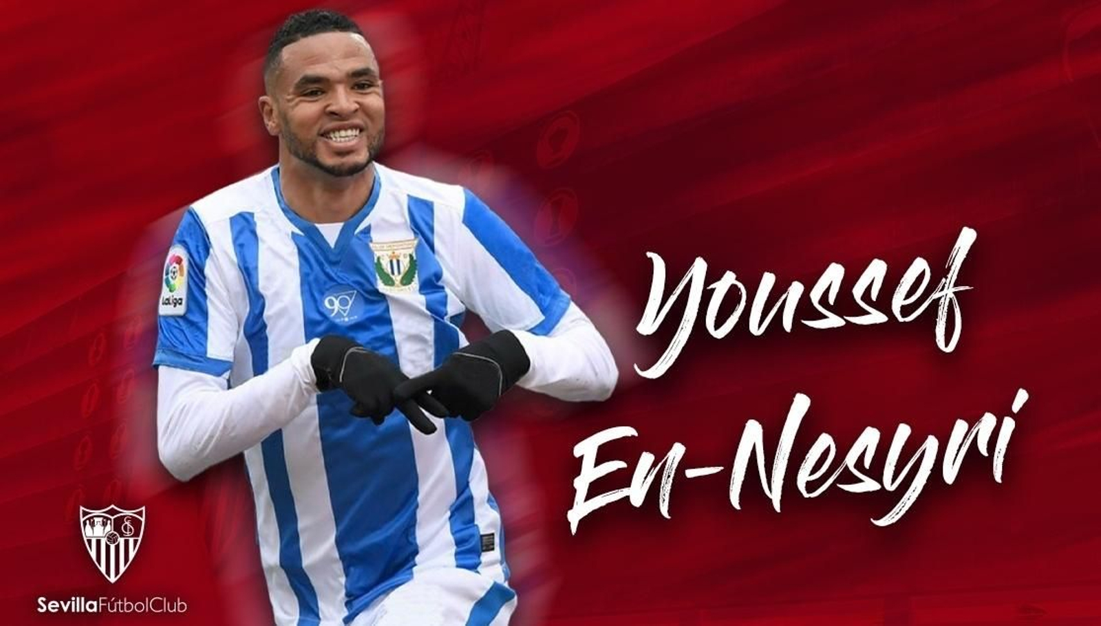 El Sevilla ha anunciado con un montaje en su web el fichaje de En-Nesyri.