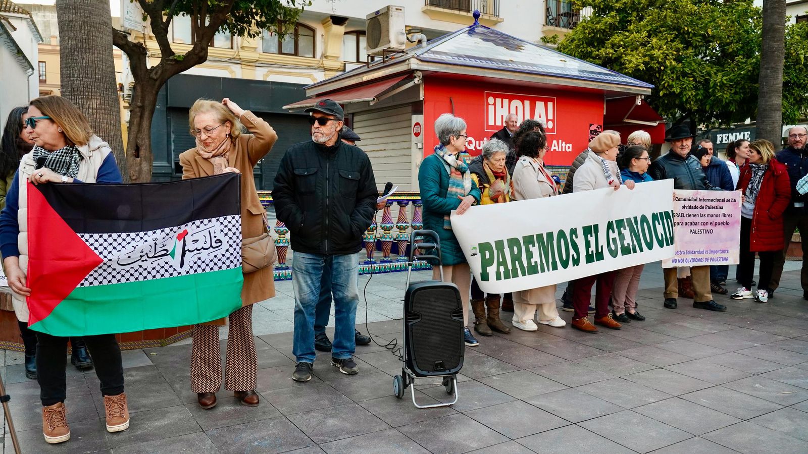 Fotos de la concentración en Algeciras en apoyo a Palestina