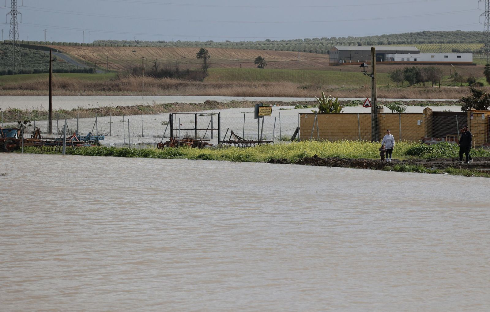 Las fotos de las inundaciones en el Palmar de Troya por la borrasca Leonardo