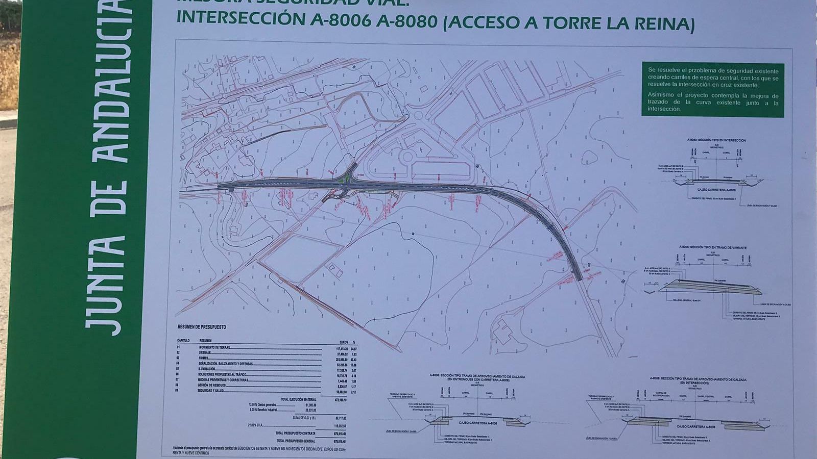 El plano de las obras.