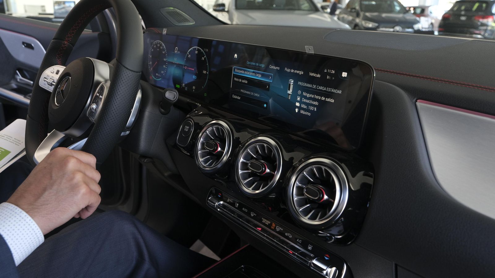 Interior del vehículo.