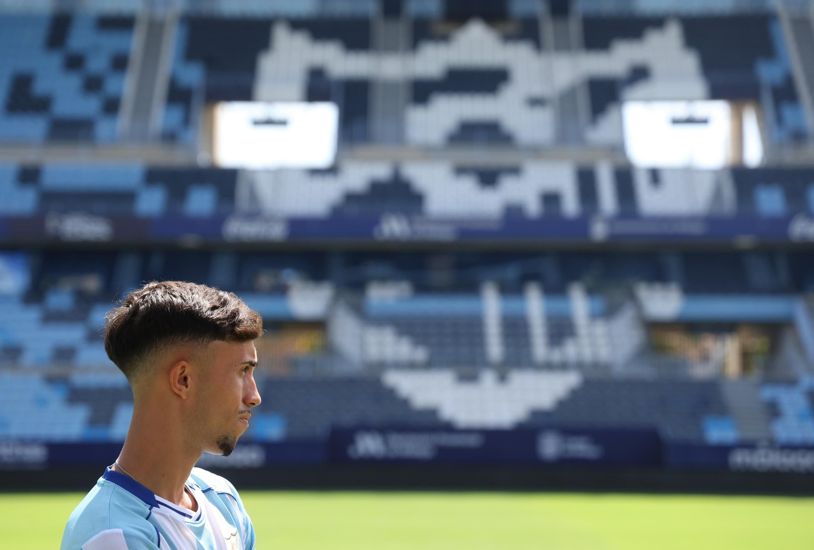 David Larrubia, en La Rosaleda.