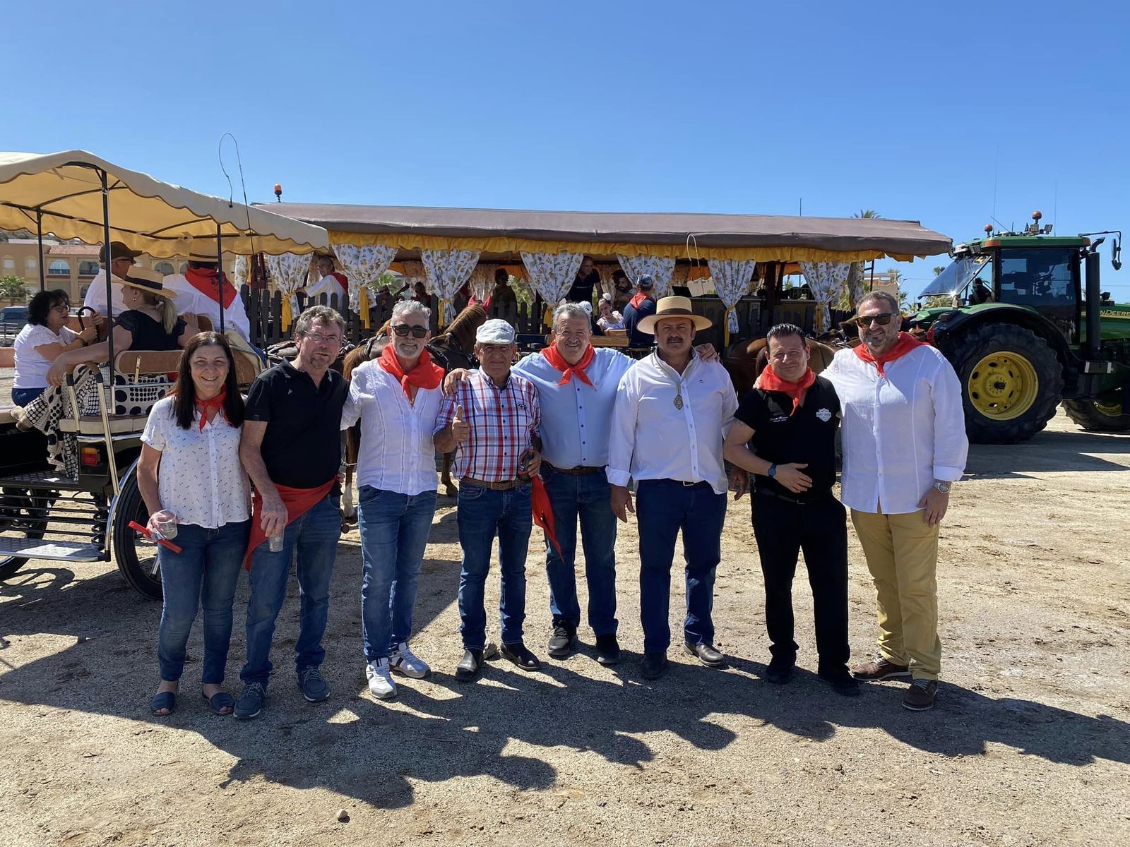 Encuentro de romeros y caballistas en Honor a la Virgen del Pilar de Jaravía