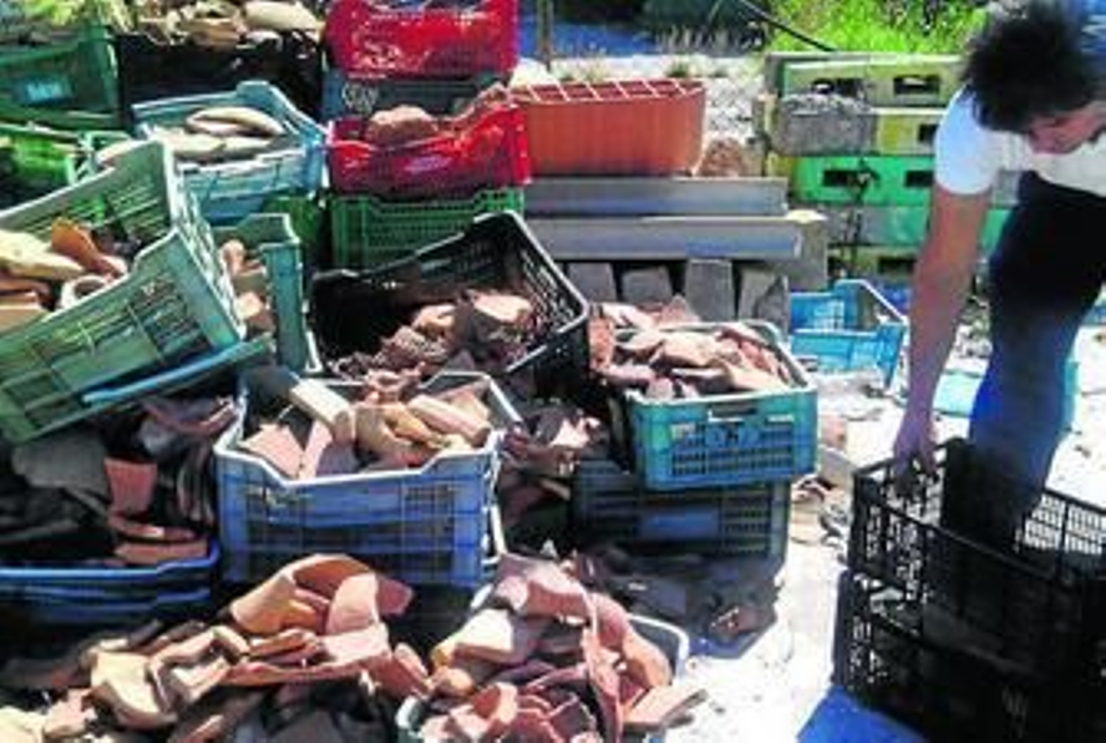 Imagen de algunas de las piezas recuperadas del paraje barreño.