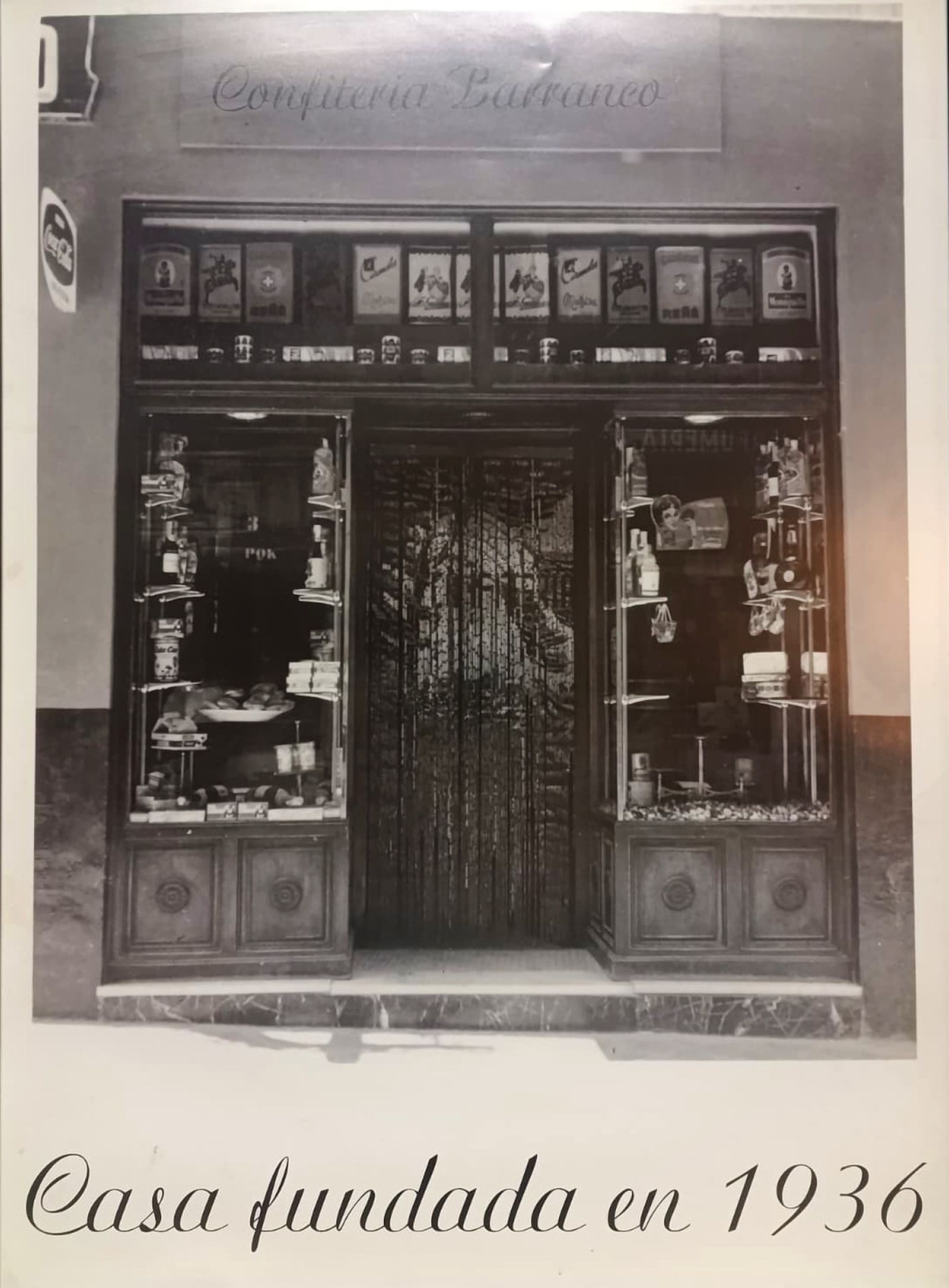 El primer local de la Confitería Barranco de Jaén abrió en 1936 también en la calle San Clemente.