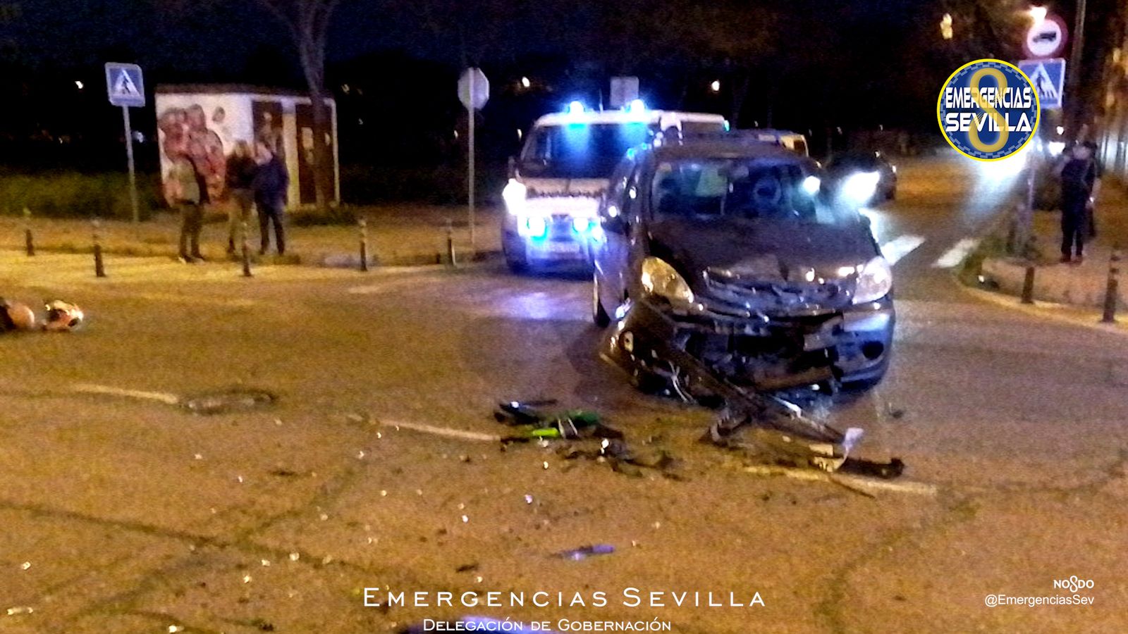 Estado del coche que chocó con la moto.