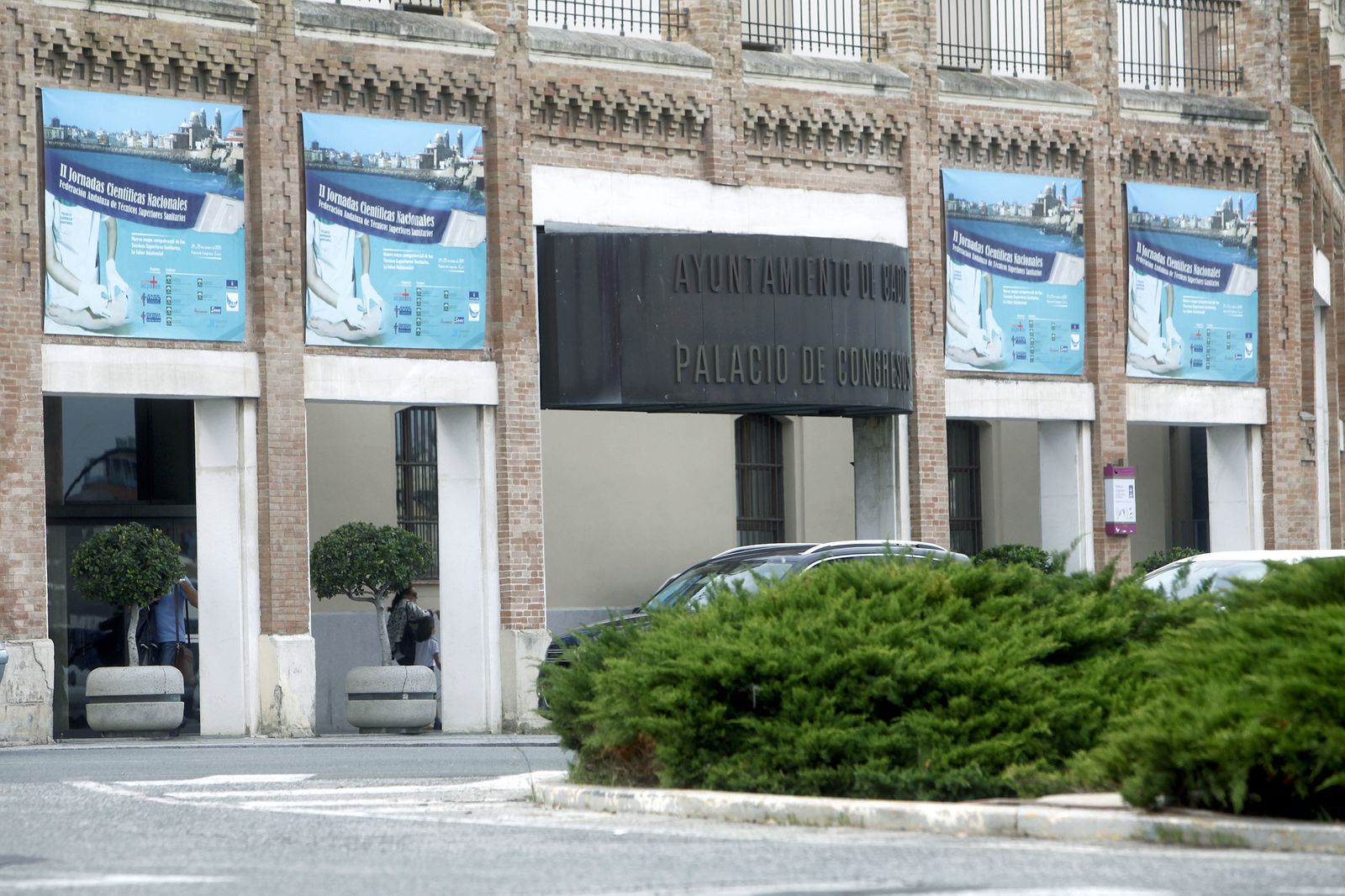 Anuncio de unas jornadas en el Palacio de Congresos de Cádiz.