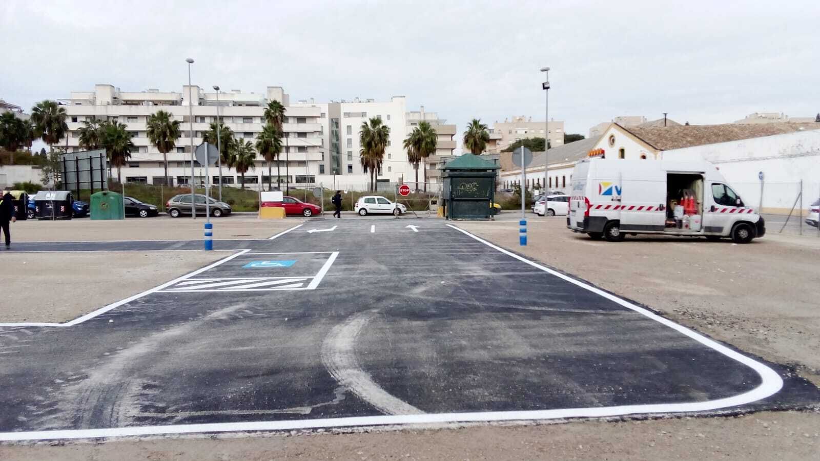 Una de las entradas al nuevo aparcamiento.
