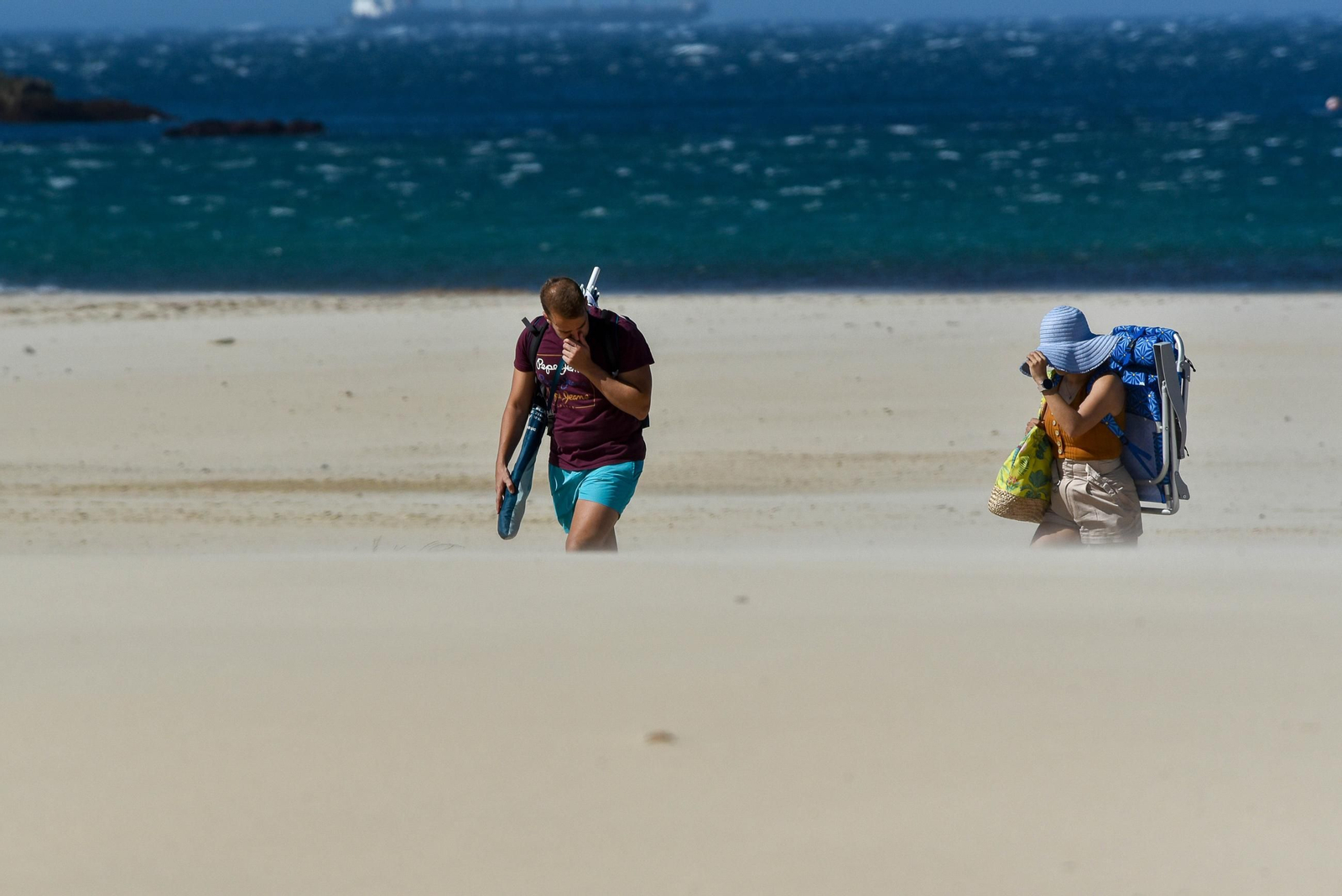 Mañana de fuerte levante en Tarifa.