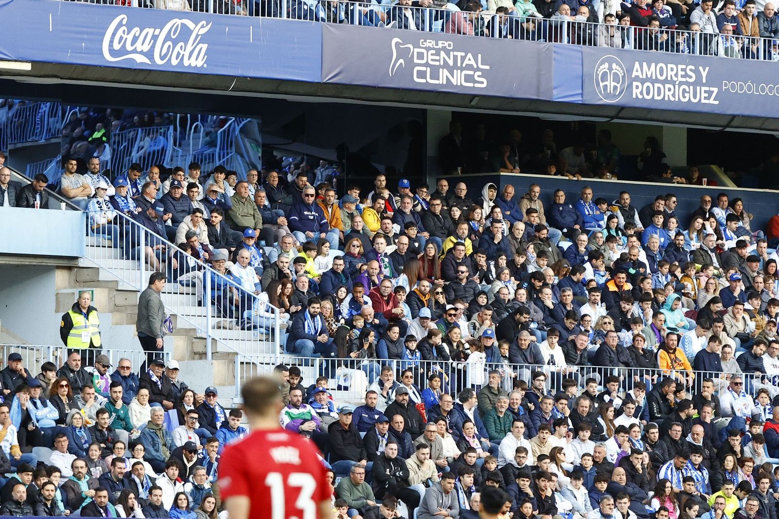 Búscate en La Rosaleda durante el Málaga CF-Racing de Ferrol