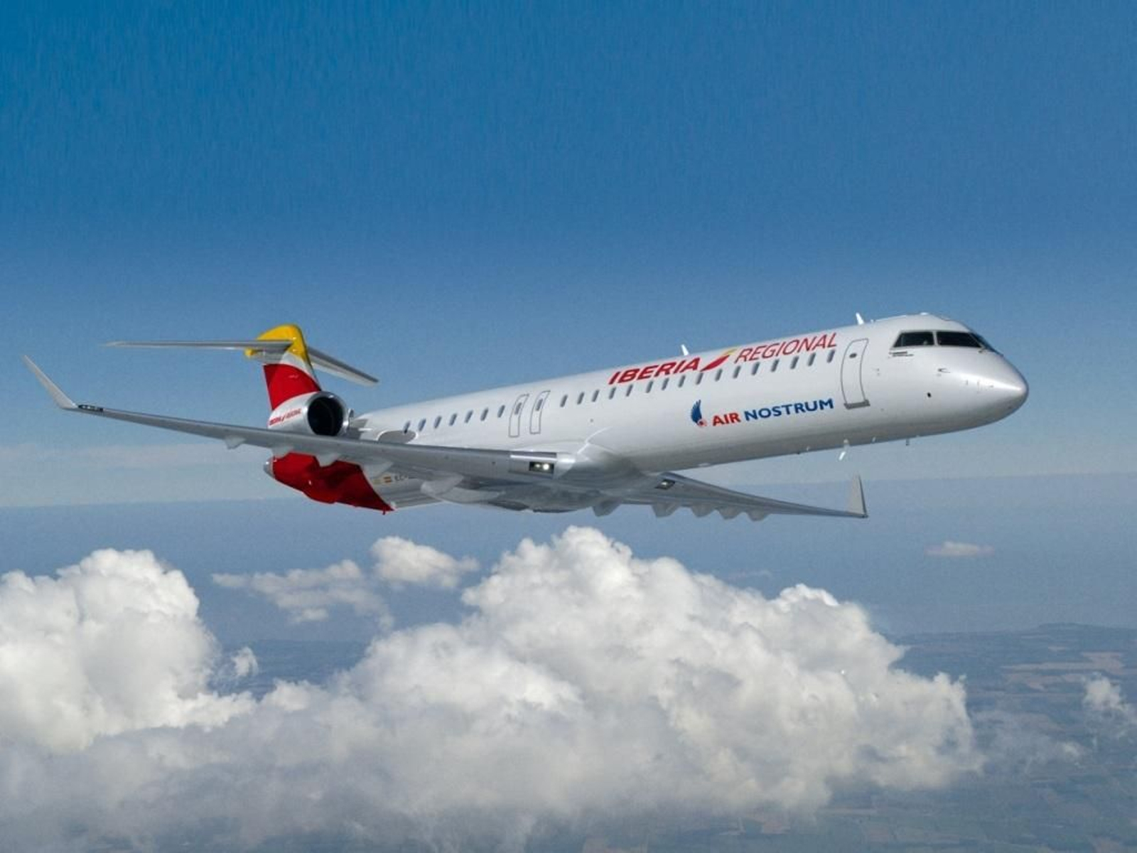 Una aeronave CRJ1000 de la compañía Air Nostrum