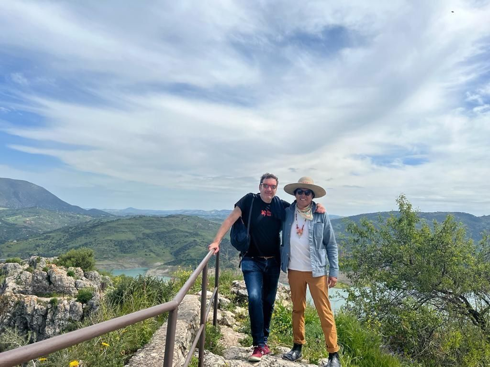 Federico  Cuatlacuatl, a la derecha, y Antonio Reyes, en uno de sus encuentros.
